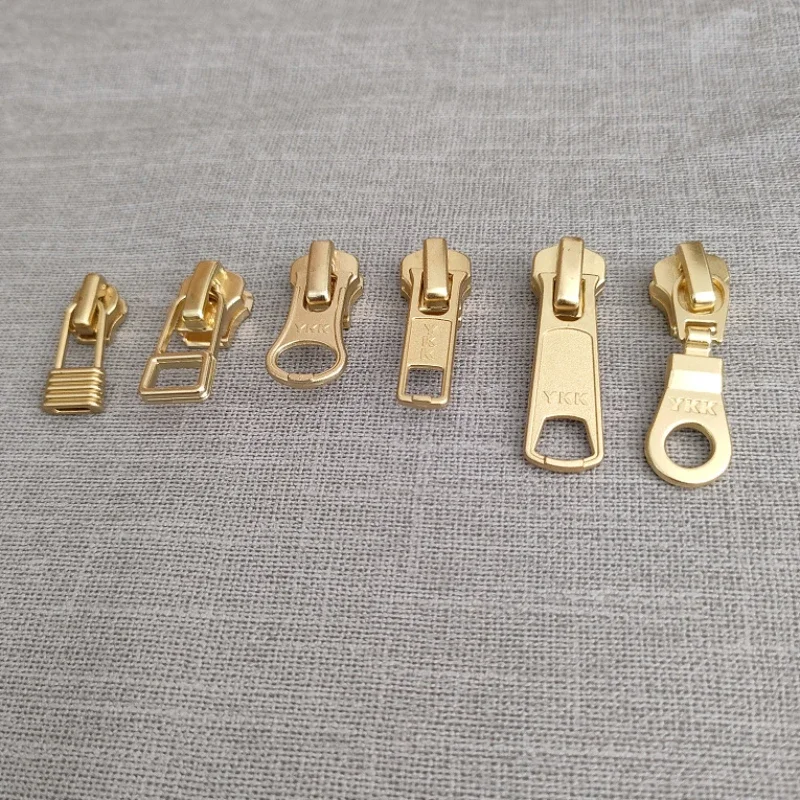 20pcs/Lot 5# 8# DAL Auto Lock Ykk Metal Zipper Decorative Slider Pull Golden Silver Jacket Bag Repair Tailor Sewing Accessory