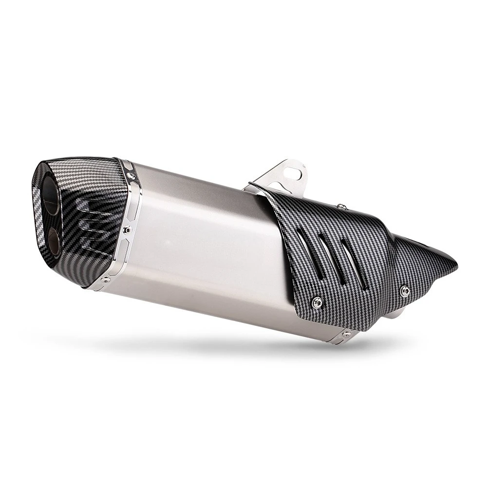 S7 rectangular hexagonal tail exhaust pipe, motorcycle imitation street run 51MM universal 250SR RC401 race 350