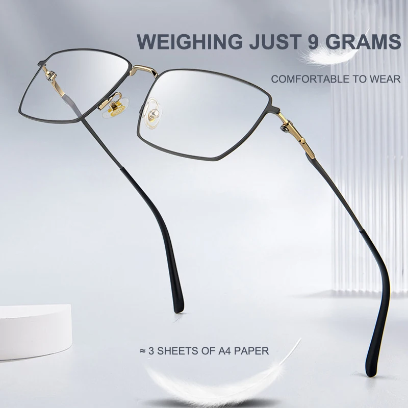 

Новые титановые сверхлегкие деловые оправы для очков для мужчин, повседневные изысканные очки для джентльменов, винтажные модные очки