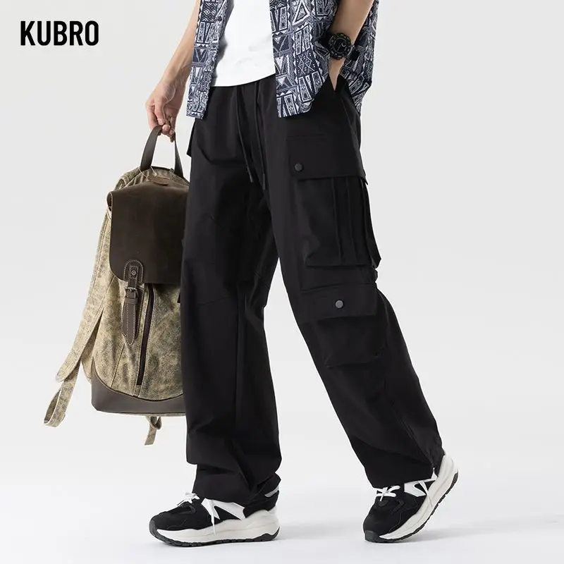 

Уличные мешковатые прямые брюки-карго с несколькими карманами, модные мужские осенне-зимние походные новые роскошные повседневные свободные брюки, комбинезоны