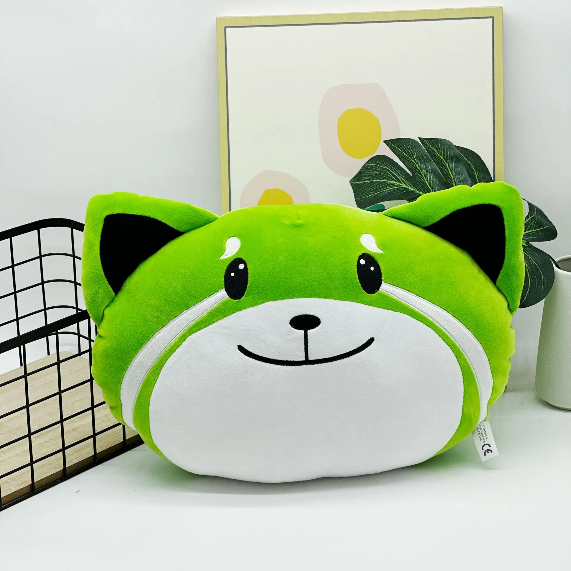 귀여운 The Weekend Kiss Land 녹색 개 베개 인형, 크리스마스 부드러운 인형, 어린이 생일 선물, 42cm