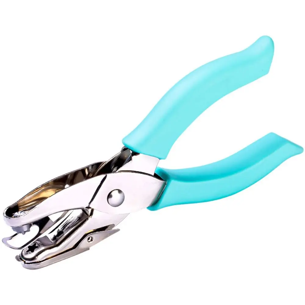 Round/Star/Heart Shape Punching Machine Single Hole DIY Craft Hole Puncher Loose-leaf Binding Tools Labor-saving Embosser