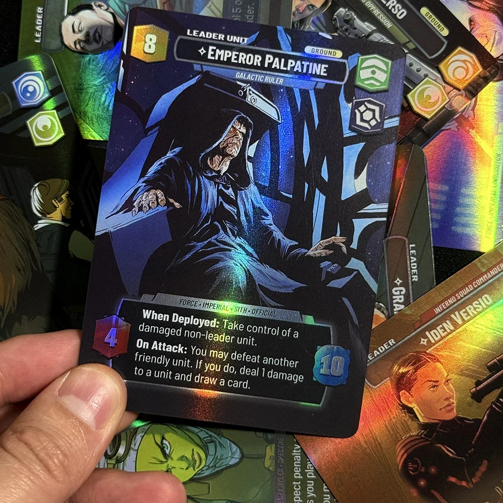 Star Wars Carte Proxy Vetrina Foil Spark of Rebellion (SOR) Jyn Erso Iden Versio Boba Fett Collezione di carte collezionabili Giocattoli Regali