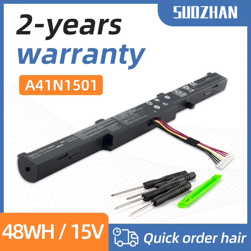 

SUOZHAN A41N1501 Laptop Battery for ASUS GL752JW GL752 GL752VL GL752VW N552 N552V N552VW N752 N752V N752VW N752VX A41LK9H