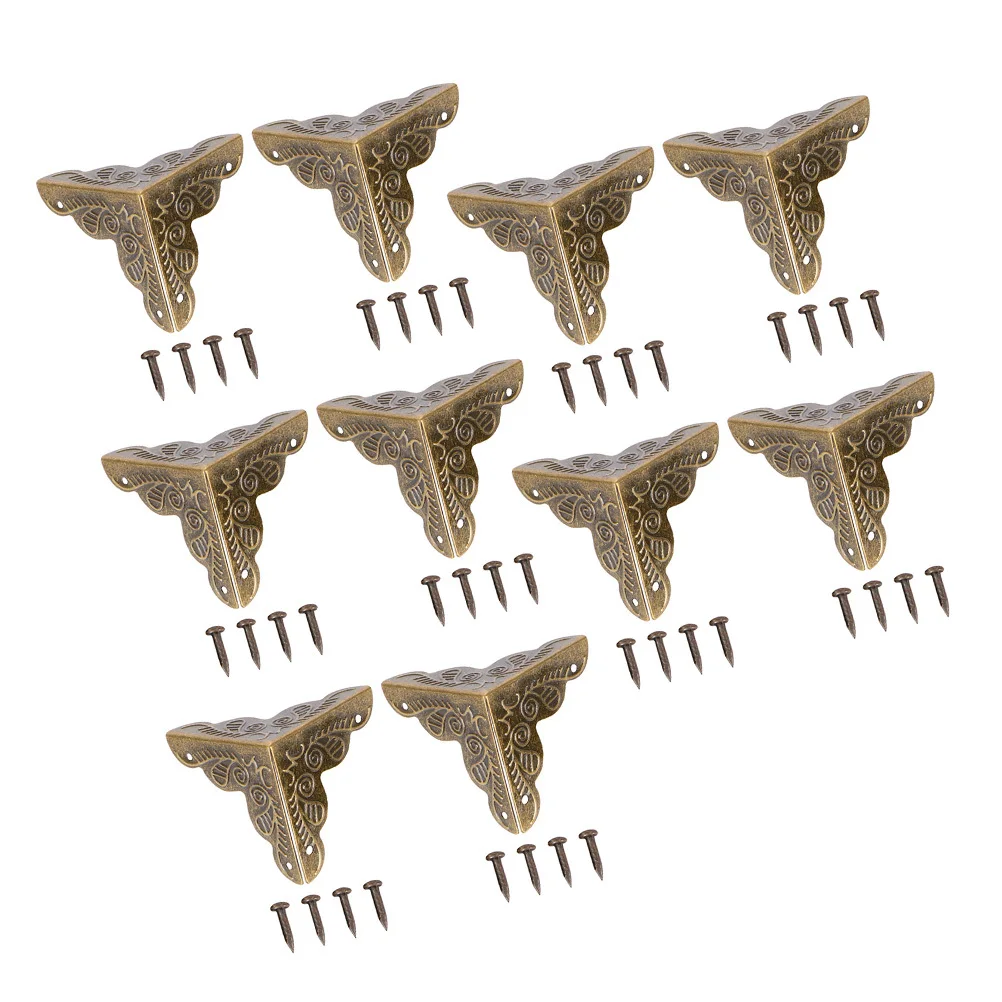 

40Pcs Style Iron Corner Protector for Wooden Items Square Corners Furniture Guard High Strength Resistance Corrosion