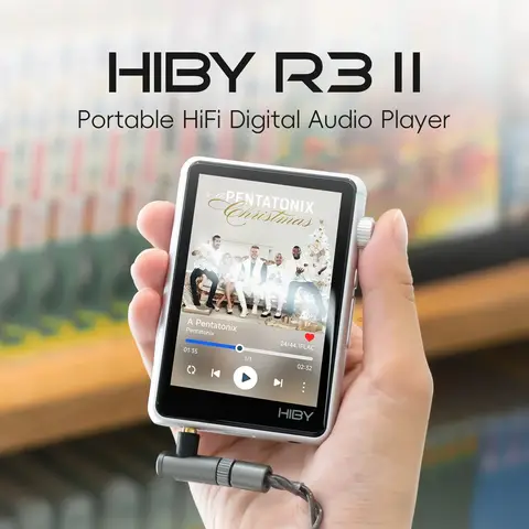 Hiby R3 II Music Player Hi-Res 3.2-inch DSD256 PCM384kHz/32bit Double ES9219C Portable Touch Screen Radio 4.4mm BAL 3. .5mm PO