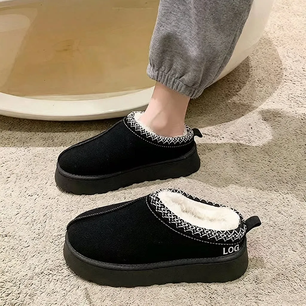 

Warm Fleece Lined Snow Boots round Toe Thick Heel Women's Autumn Winter Fashion Casual Short Tube EVA Surface Polyester Fiber
