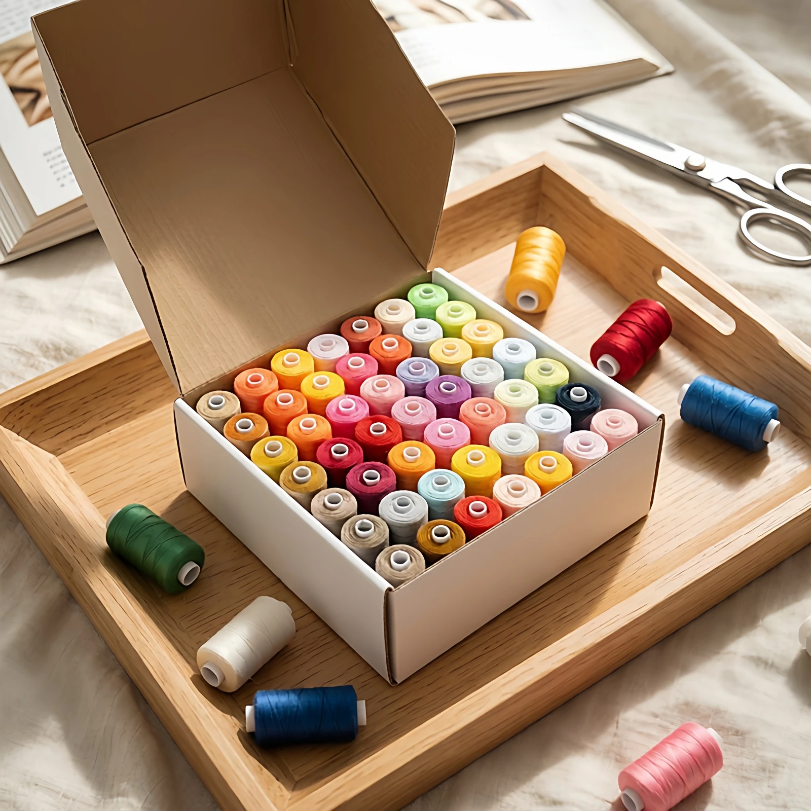 

Набор ниток для ручного шитья ручной работы, 98 цветов, 000 ярдов, в коробке, для домашнего использования, полиэстеровые нитки 402, нелиняющие