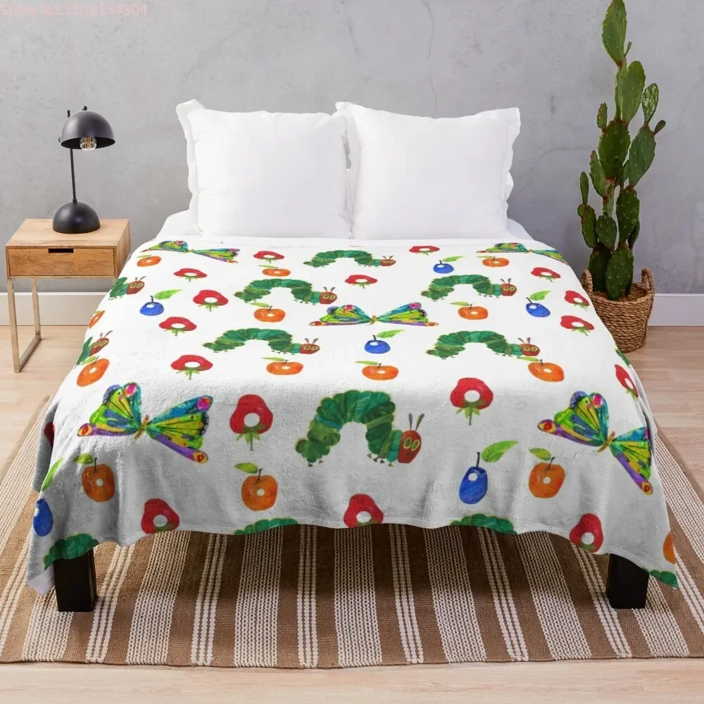 Very hungry caterpillar Pattern Throw Thermal  throw blanket Very cute gift for baby