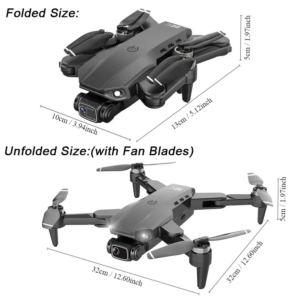 Drone GPS L900 com câmeras duplas, 3 baterias, motor sem escova, posicionamento de fluxo óptico, dobrável para fotografia aérea, presente