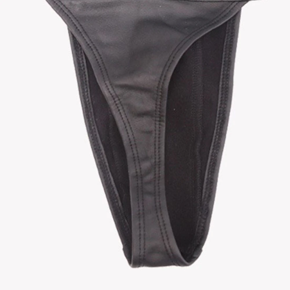 

Мужские комфортные трусы-стринги из мягкой искусственной кожи с тонким поясом, низкой посадкой и эластичной резинкой