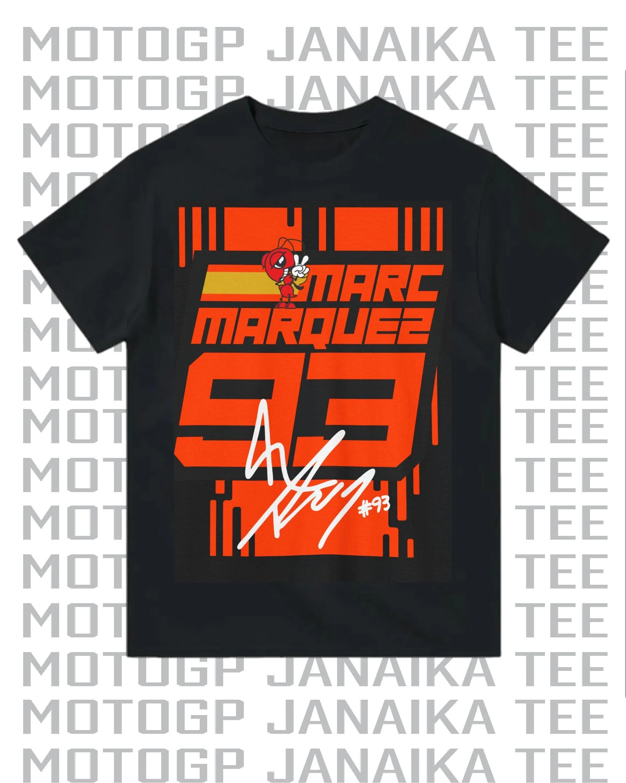 2025 verano 100% algodón hombres Marc camiseta Casual No. 93 Motor Márquezs Camiseta Gráfica Manga Corta Streetwear Unseix Top Tee