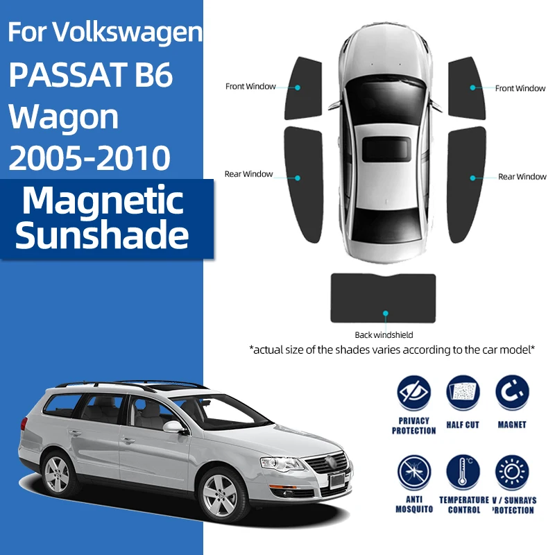 

For Volkswagen VW PASSAT B6 Variant 2005-2011 Magnetic Car Sunshade Front Windshield Curtain Rear Side Baby Window Sun Shade