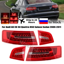 Luci posteriori a LED per Audi A6 C6 S6 Quattro RS6 Berlina 2009 2010 2011 Freno Segnale di arresto Luce di montaggio Accessori auto