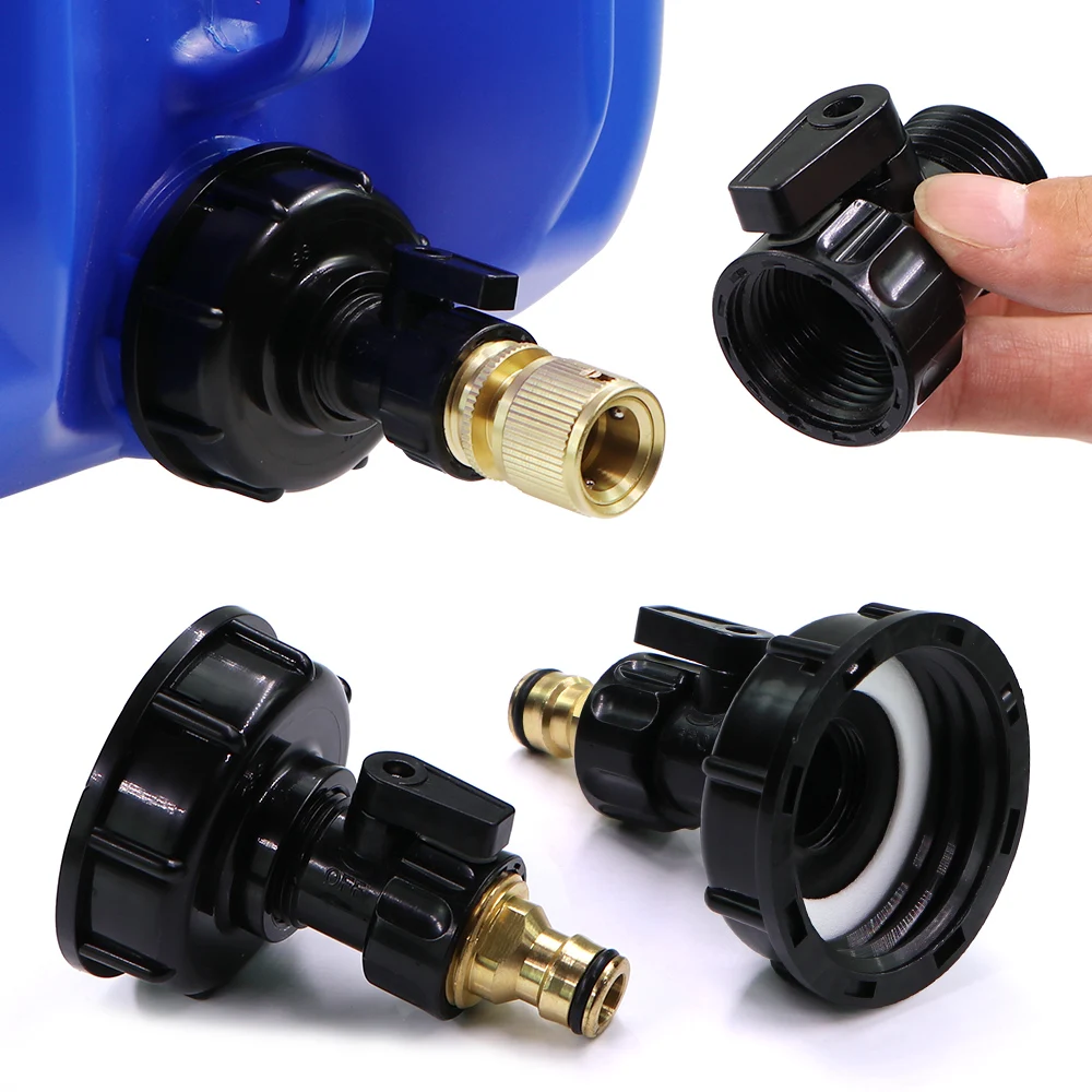 

16mm 3/4" IBC Water Tank Ball Valve Adapter Quick Connector Garden Irrigation Pipe Tube Connect Repair Coupling Joints Extender