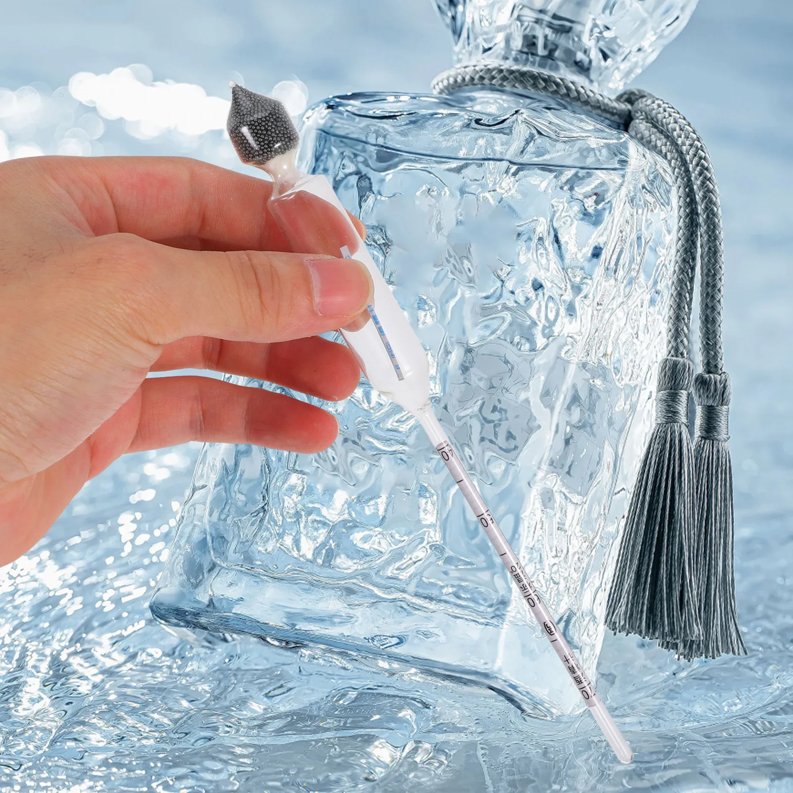 

3Pcs Wine Hydrometer Alcohol Tester Glass Thermometer Tool Home Industry Use Hydrometer Alcohol Meter