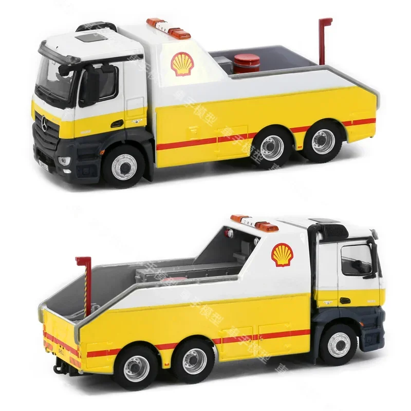 1:76 Antos Shell gas station engineering car alloy model, children's collection of decorative toys, holiday gifts for children.