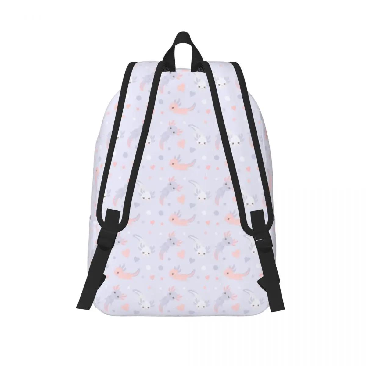 Axolotl Sea Animal Backpack Middle High College School Student Pink Bookbag Teens Daypack Sports