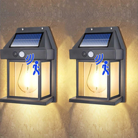 Solar Wall Lights Outdoor Garden, Vintage Lanterns Motion Sensor, IP65 Waterproof Security Light Outside Front Porch Balcony