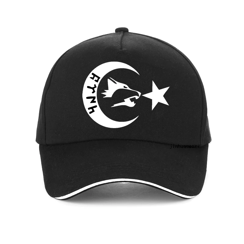 

Moon Star Flag Wolf Gokturk in Turkish Lettering Baseball Cap Summer men golf Caps Adjustable snapback hats gorro