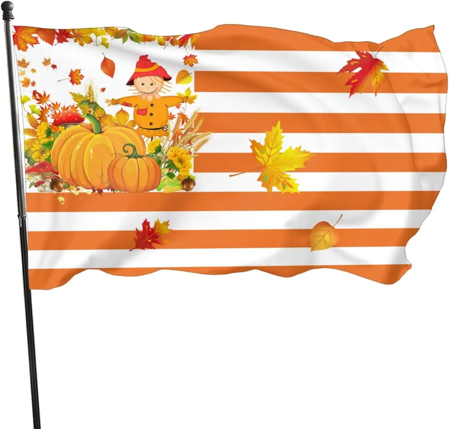 Happy Fall Y'All Pumpkin Flag 3x5 Ft Outdoor Indoor Outside Yard Banner | Autumn Farmhouse Dormitory Breeze Flag Garden