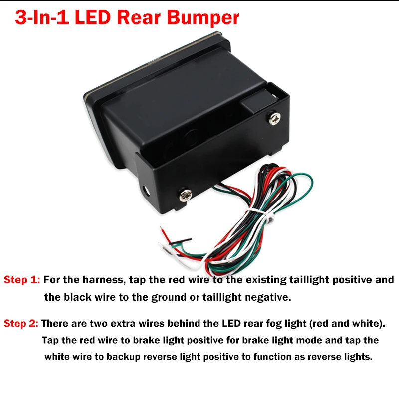 iJDM For Subaru Impreza WRX/STI or XV Crosstrek Full LED Rear Fog Light Kit, Function as Tail/ Brake Light, Backup Reverse Light