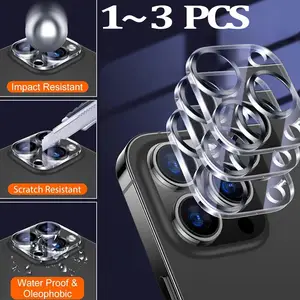 Bilashmart 1~3  Camera Protector iPhone 17 16 15 Pro Max Camera Lens Film APPle iPhone 15 ip 14 13 Mini 12 11 Pro Accessorios iPhone15 Pro Protege Camera Protection iPhone 15Pro lens glass