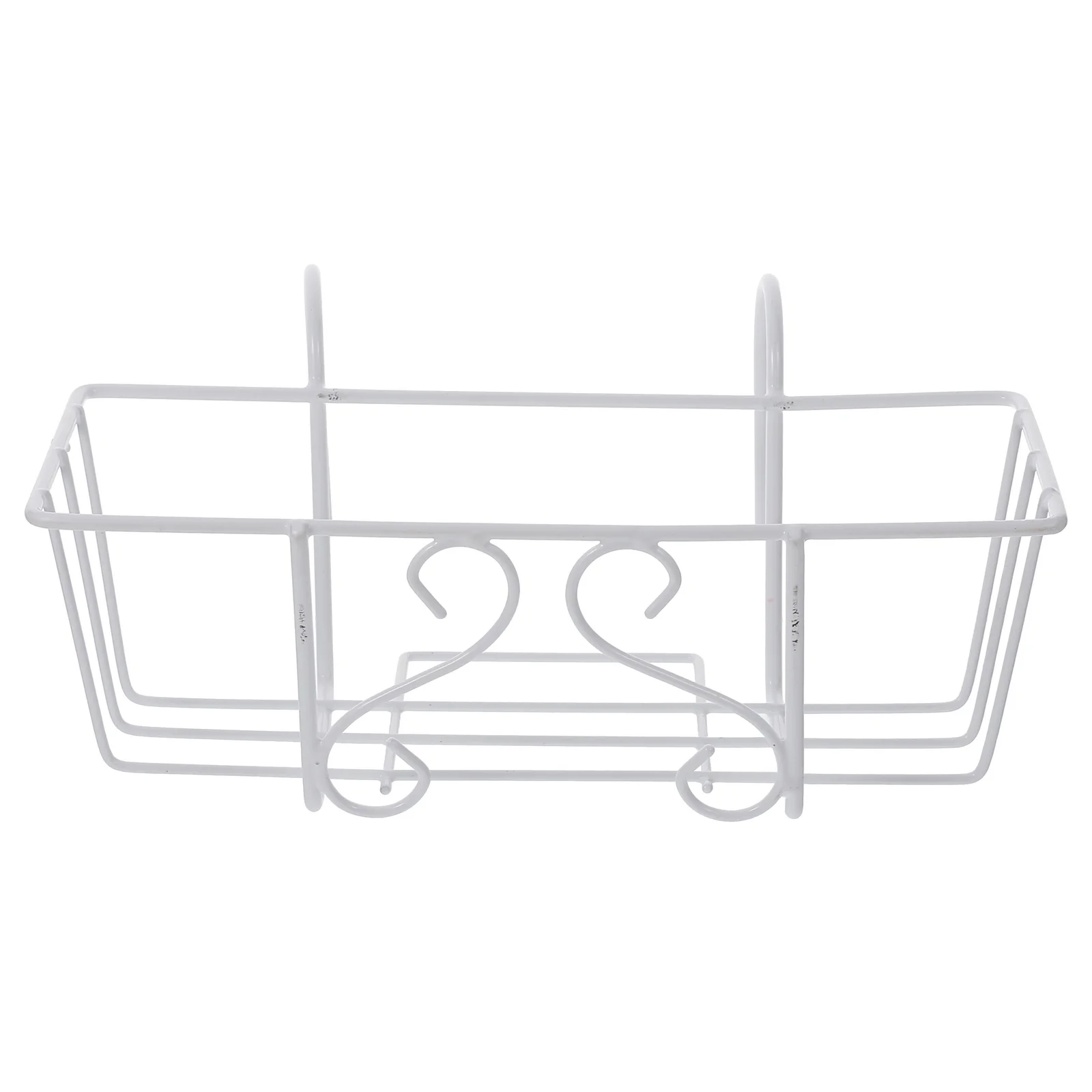 Hanging Balcony Flower Pot Holder Rectangle Vase Hanger Flowerpot Shelf Wrought Iron Flowerpot Stand Hanging Planter Box