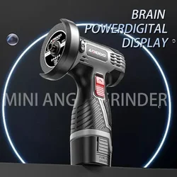16.8V Brushed Angle Grinder Portable Lithium Battery Large Capacity Polishing Grinding Cutting Machine Household Power Tool
