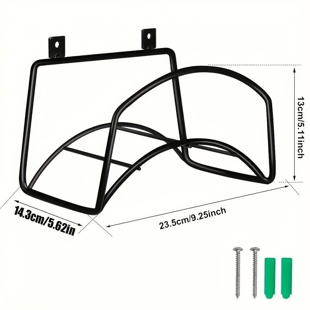 Garden Hose Holder for Wall Fixation in Residential and Utility Areas - Solid Iron Hose Hanger Built for Consistent Performance