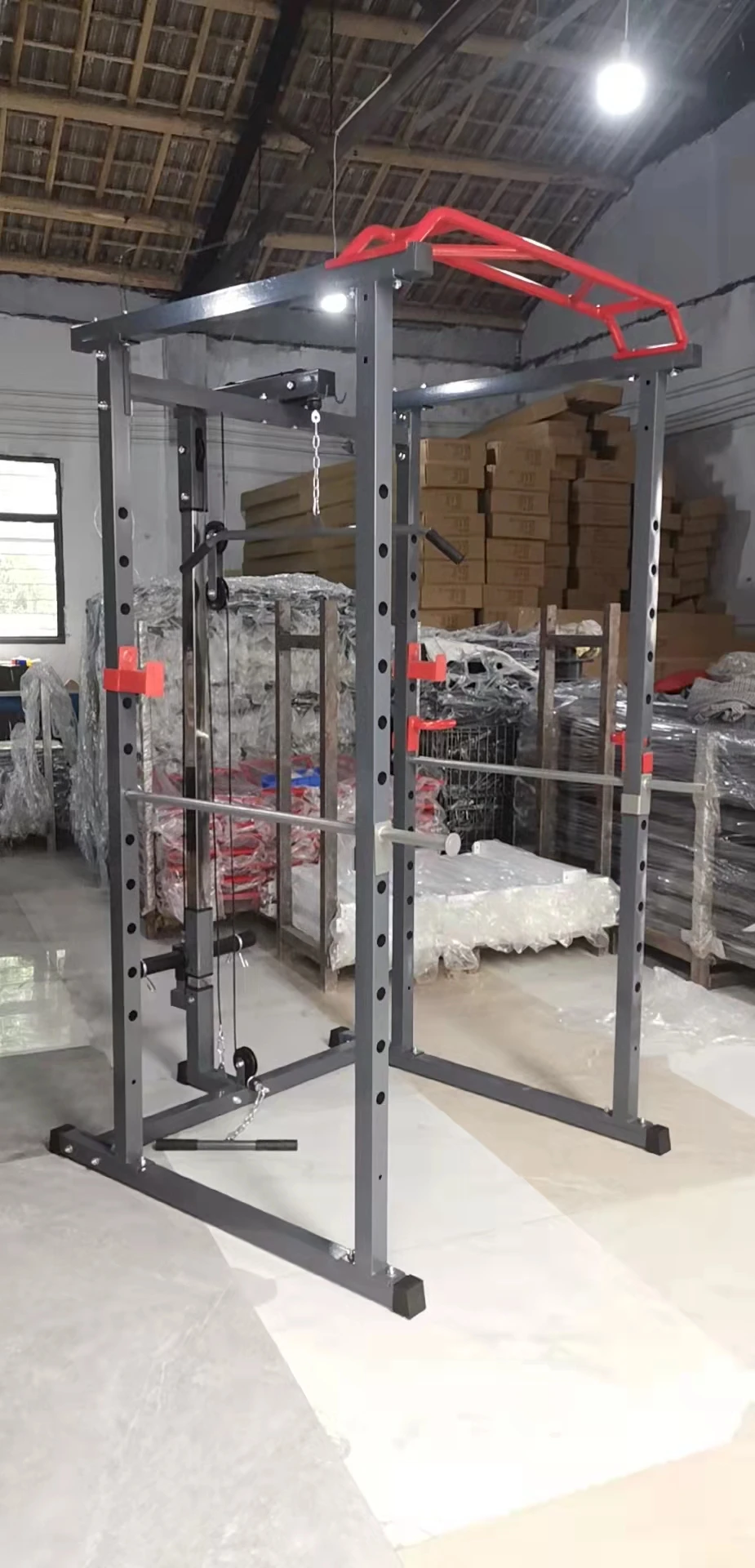 La mejor jaula eléctrica para gimnasio en casa, estante para sentadillas, estación de dominadas múltiple, a la venta 1
