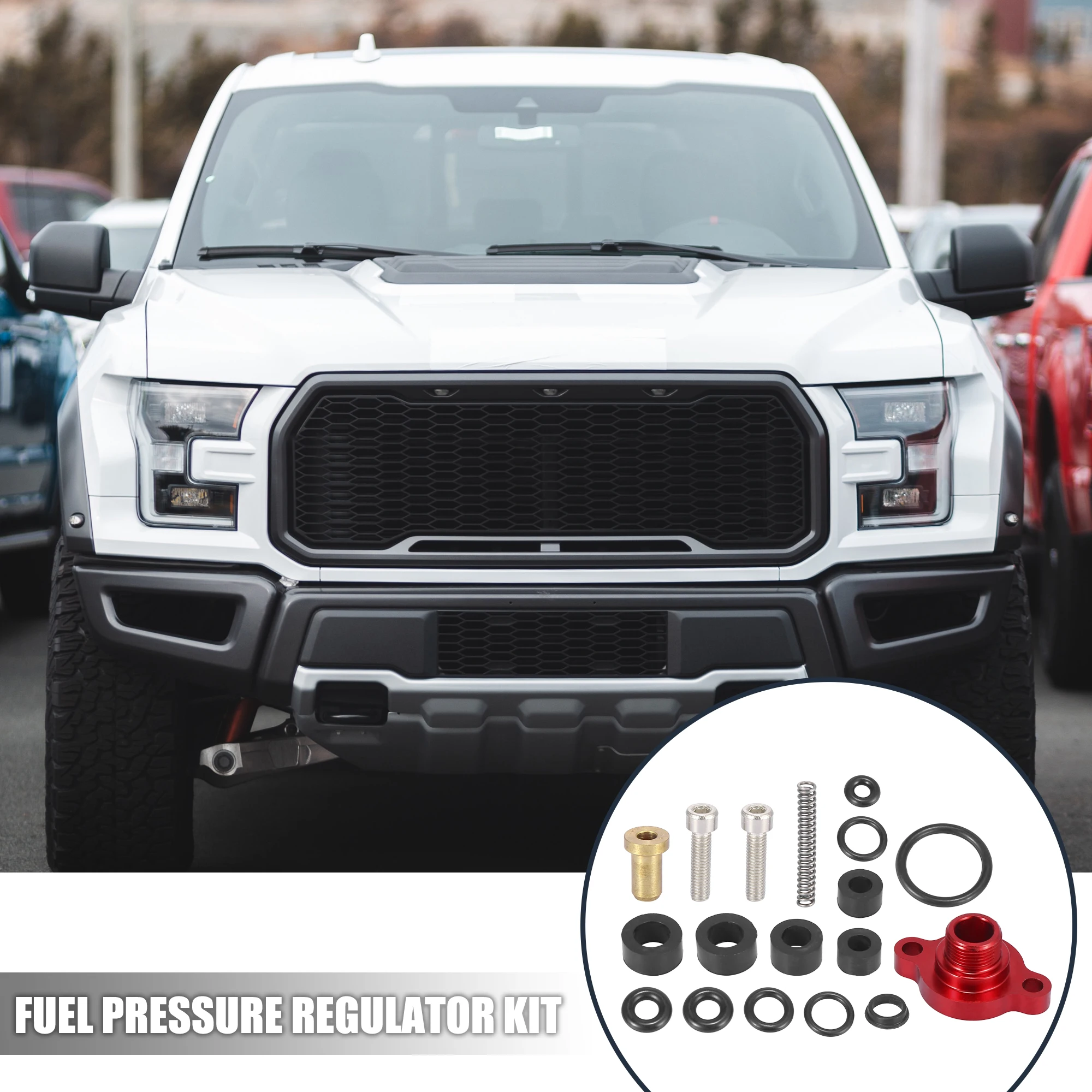 UXCELL Car Fuel Pressure Regulator Kit for Ford 7.3L Powerstroke Diesel 1999-2003 Red