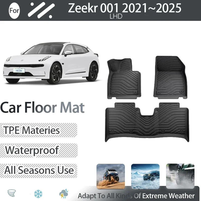 

Car Foot Mats For Zeekr 001 2021 2022 2023 2024 2025 LHD Dirt-resistant Pad Foot Carpet Floor Cover TPE Mud Set Auto Accessories