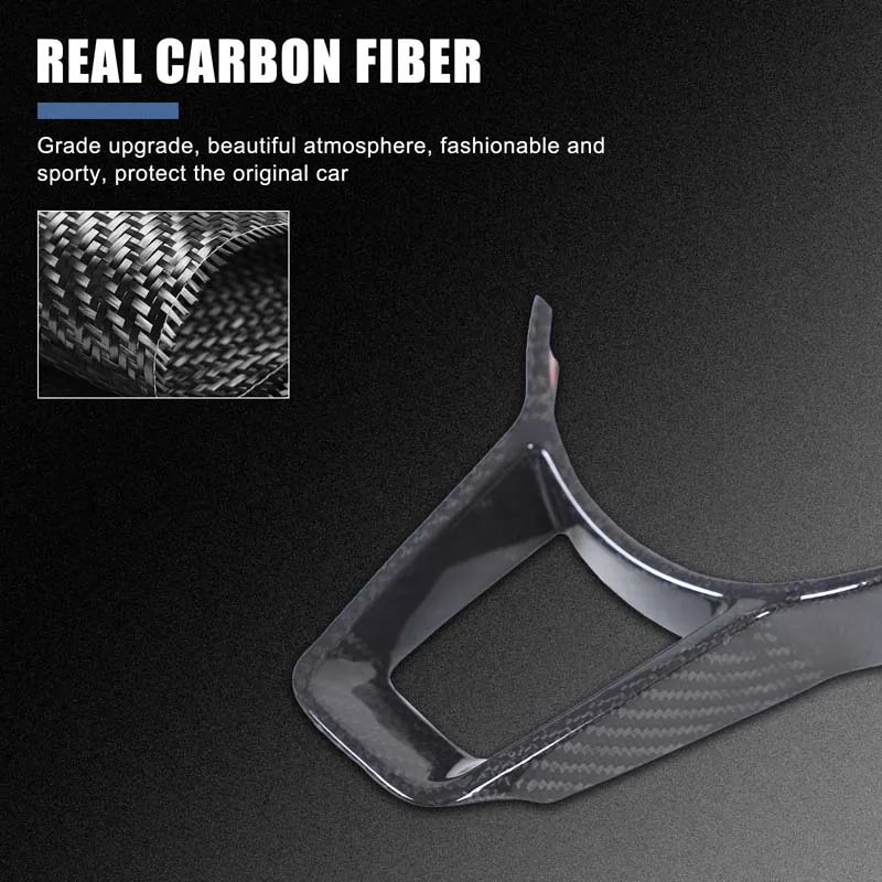 

Real Carbon Fiber Car Steering Wheel Lower Label Cover Sticker Trim For Nissan 400Z 2023-2025 Car Interior Accessories