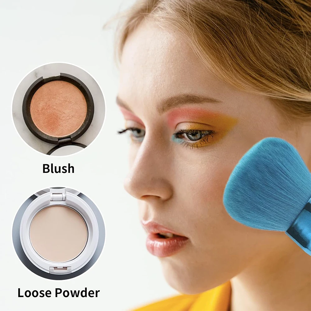 1 brocha para polvos de maquillaje con cabeza de seta, accesorios de brocha de maquillaje de belleza profesionales sueltos individuales, herramientas de arte para uñas con setas suaves