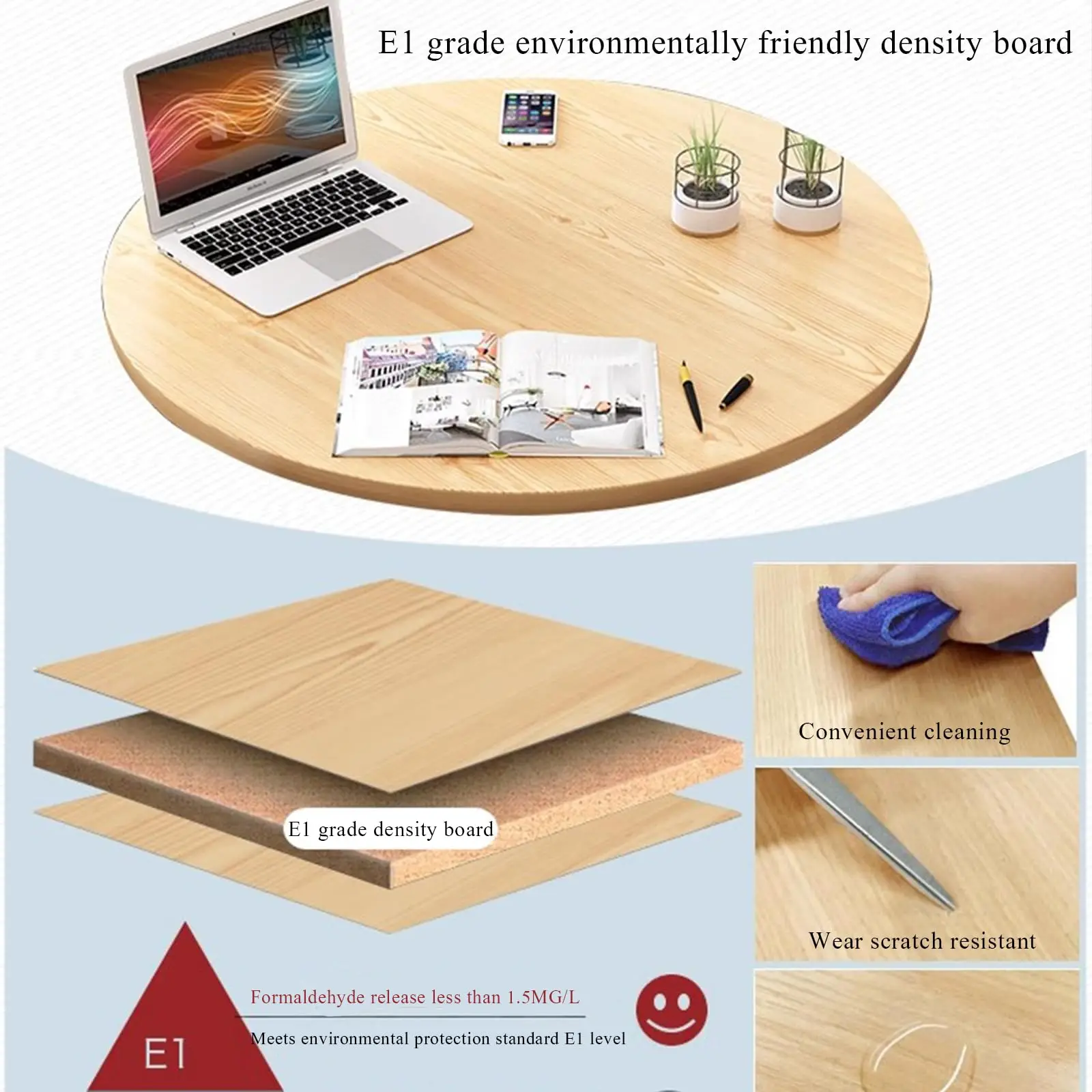 Modern Round Dining Table Set with 4 Chairs for Small Office Conference Room 80cm,A-80cm(31.5