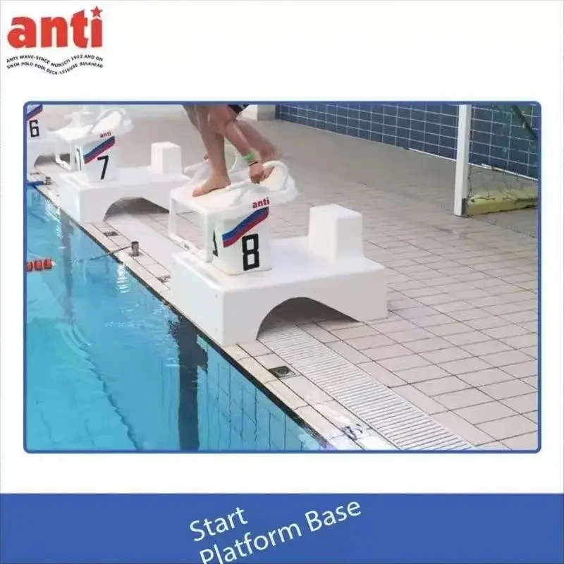 Portable Standard Fiberglass Swimming Pool Filter Anti-Slip Feature Starting Block Steel Launching Tools Polyester Accessories