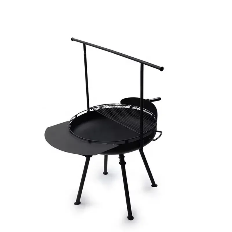 Portable Steel Charcoal BBQ Grill Folding Argentine Barbecue Stove Outdoor Camping Picnic Cooking Equipment for Garden Party