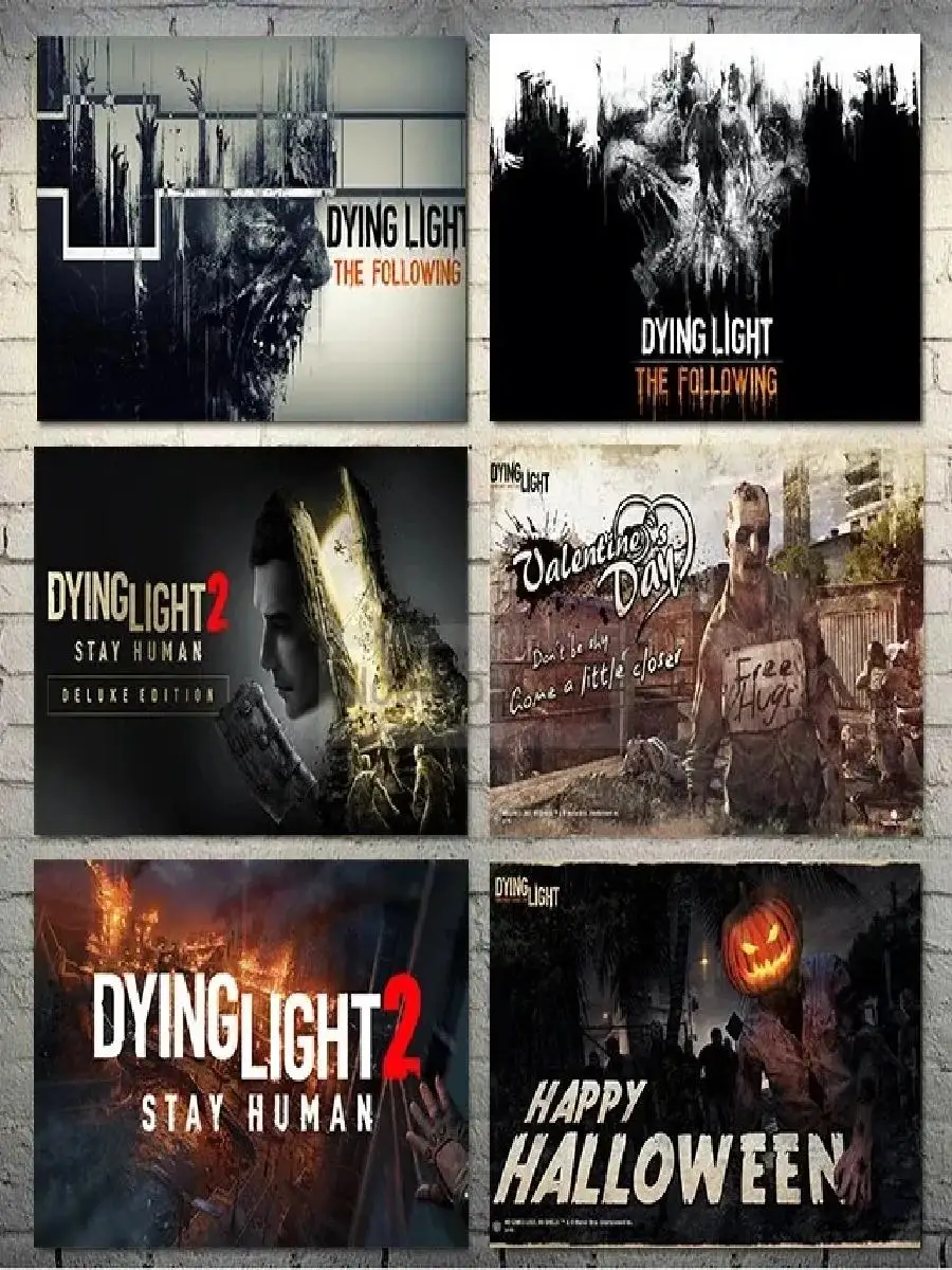 Classic Horror Zombie Parkour Game Dying Light    Stay Human Poster Prints Canvas Painting Wall Art Pictures for Home Room Decor