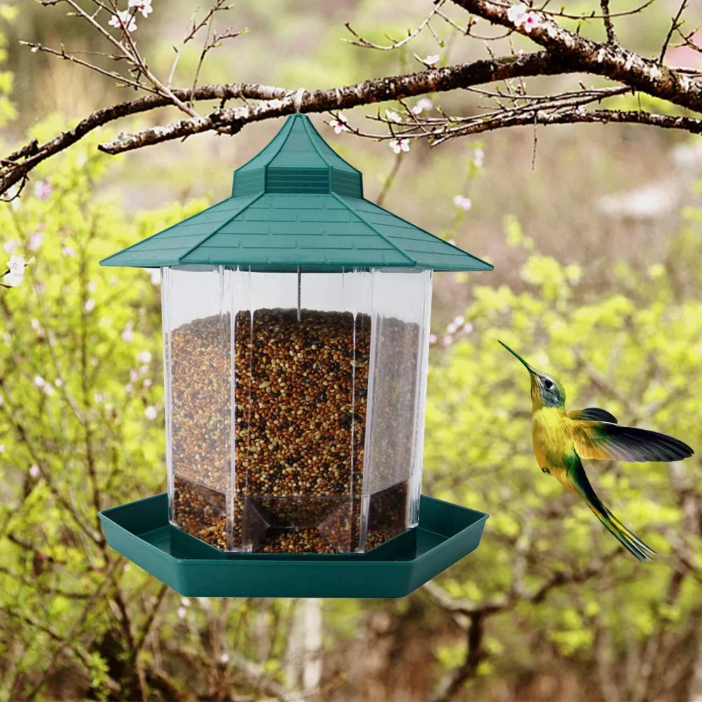 

Hanging Wild Bird Feeder Garden Gazebo Hanging Wild Bird Feeder Outdoor Decoration Pet Supplies Bird Feeding House Type Bird Fee