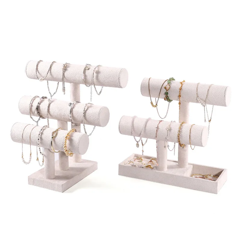 Cross-border Popular Jewelry Display Frame Suede Bangle Frame Display Props Shelf, Bangle Bracelet Hair Ring Display Props