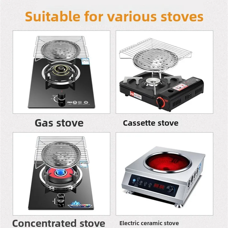 

Outdoor Cam Korean Sle BBQ ill Stove Gas Propane Cylinder Stove Cassette Stove Meat Roasting Ra Kitchen Tools