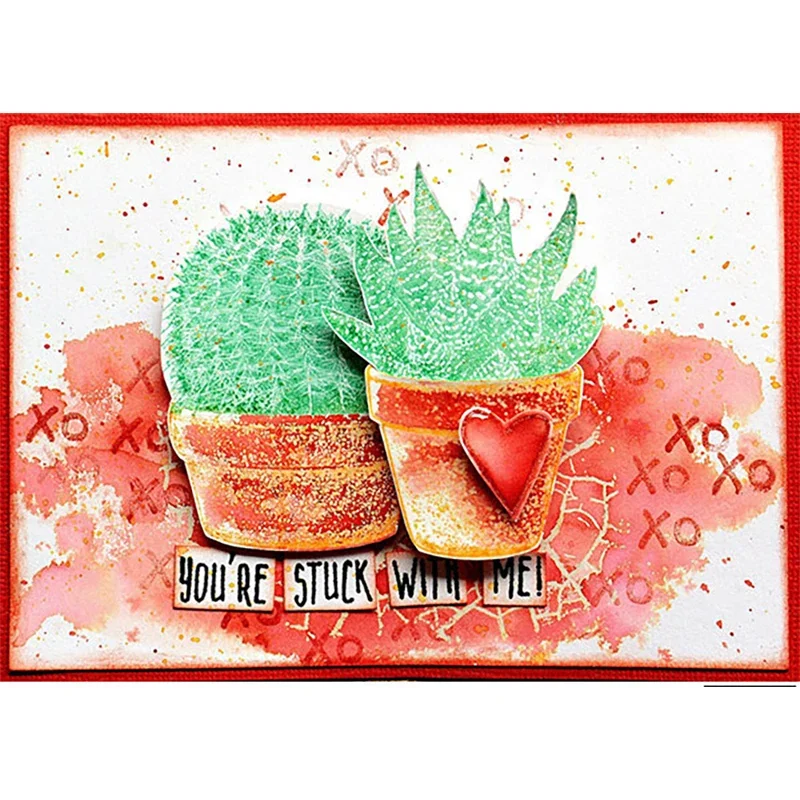 New Plant Cactus Pattern Clear Stamps For DIY Craft Making Greeting Card and Album Paper Scrapbooking No Metal Cutting Dies