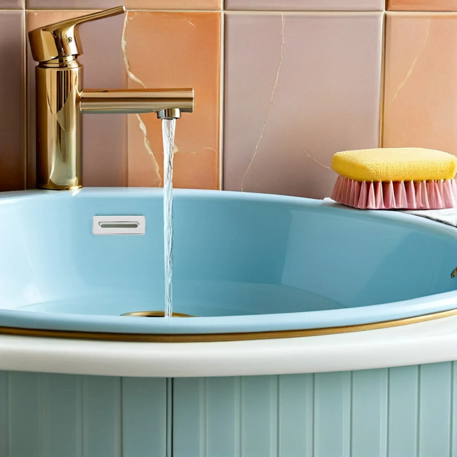 

3Pcs Sink Overflow Cover Decorative Plastic Basin Sink Hole Cover Drain Ring for Bathroom Washbasin Bathtub Vanity Overflow Cap