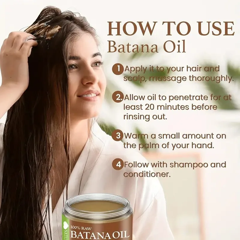 Batana Oil Hair Mask 1/2/3pcs Repair Conditioner Dry Damage Smooth Soften Frizzy Anti Hair Loss Nourishing Scalp Care view 5