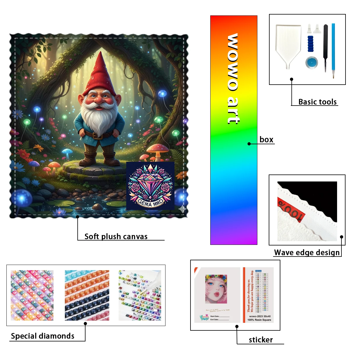 

【GEMA MMD Diamond Art】Набор для алмазной вышивки «Маленький старик на Рождество» из 100% смолы FD+AB+CR. Идеальное произведение, которое стоит приобрести.