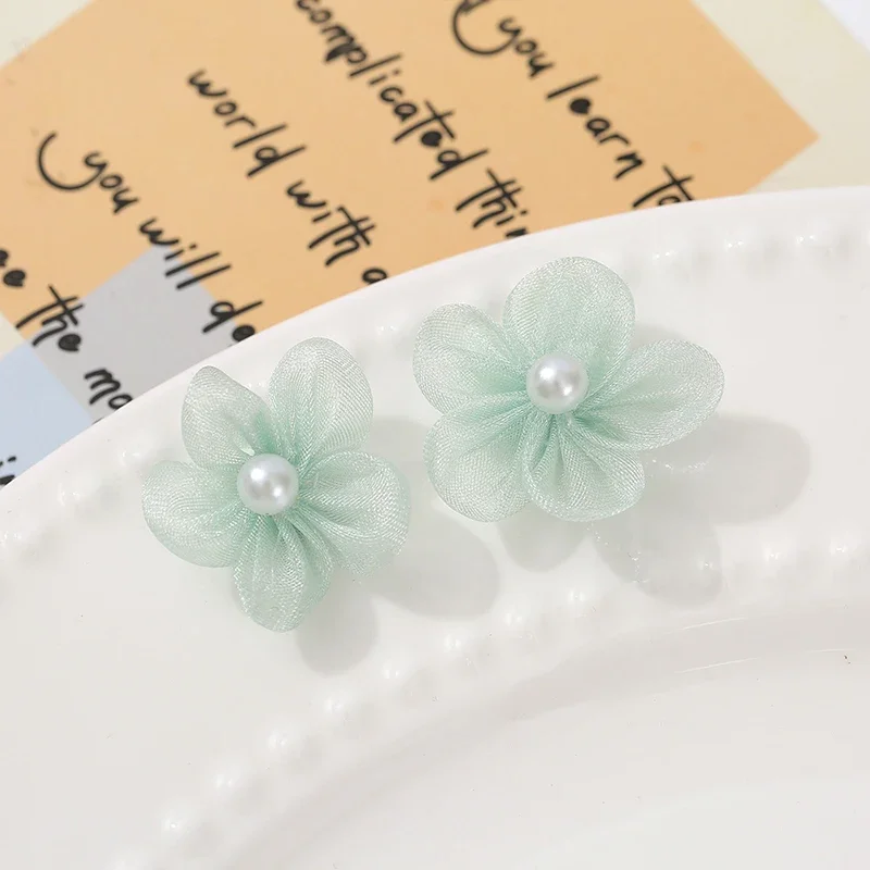 100PCS Pearl Yarn Flower Appli - огляд і ціна Applique Patch Flower