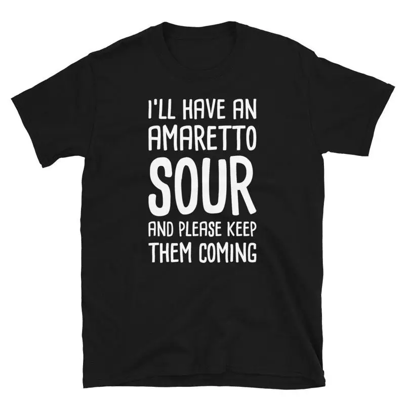 Camiseta divertida de Amaretto, licor italiano, barman azedo