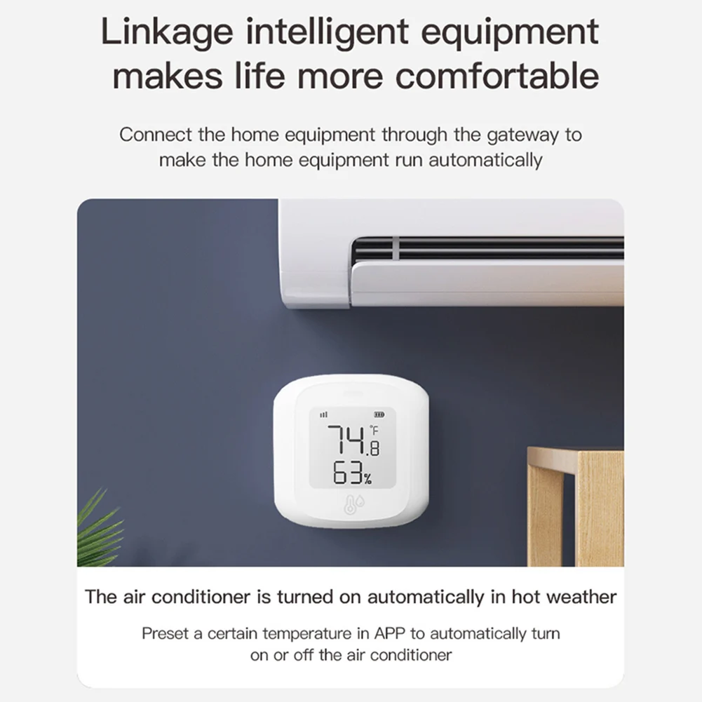 Датчик температуры и влажности с ЖК-дисплеем, высокоточный гигрометр с длительным режимом ожидания для гостиной, дома