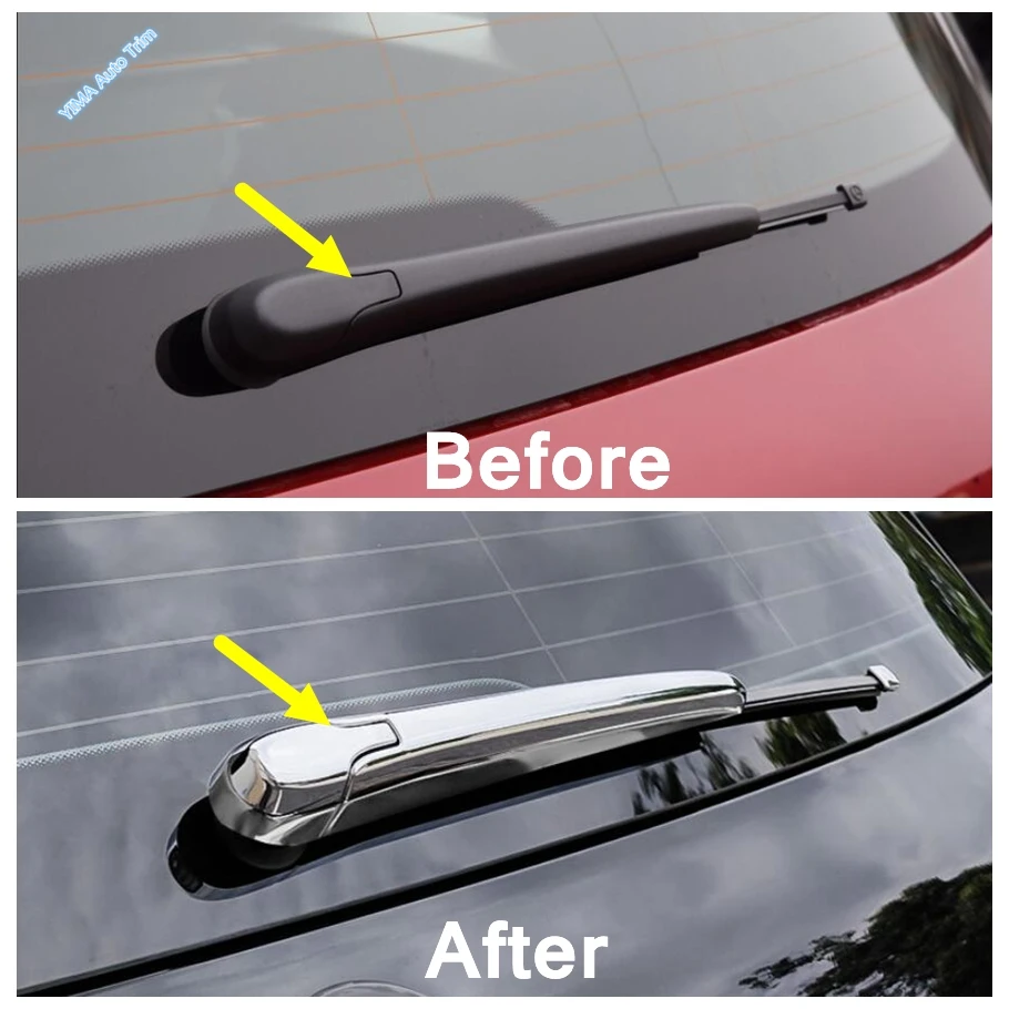 Chrome Rear Trunk Window Wiper Arm Blade Cover Trim Fit For Mercedes Benz B GLB GLA Class W247 X247 H247 2020 - 2024 Exterior